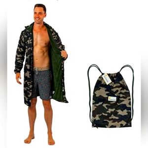 NIB Camouflage SWIM parka Boating Changing Dry Robe Unisex